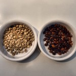 Coffee beans – before roast and after