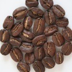 Roasted Coffee Beans Showing Silverskin in Crease