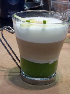 Cappuccino Prepared with Purée of Green Apple