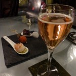 Gosset Grand Rosé with Plate of Warm Tapas