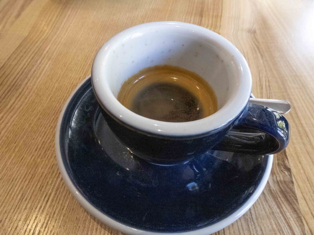 Cup of Santa Rosa espresso coffee