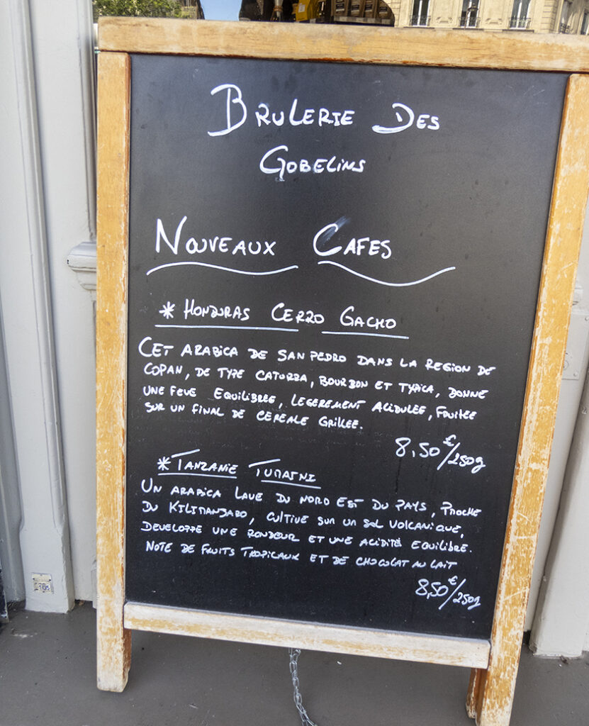 Sandwich sign - Brûlerie des Gobelins