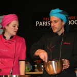 Chef Chakall Prepares Scrambled Eggs While His Lovely Assistant Looks On