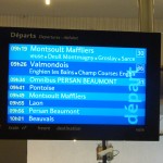 Indication panel at Gare du Nord