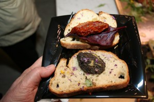 Open-faced Sandwiches Above: sun-dried tomato; Below: Olive paste Photograph by www.DiscoverParis.net